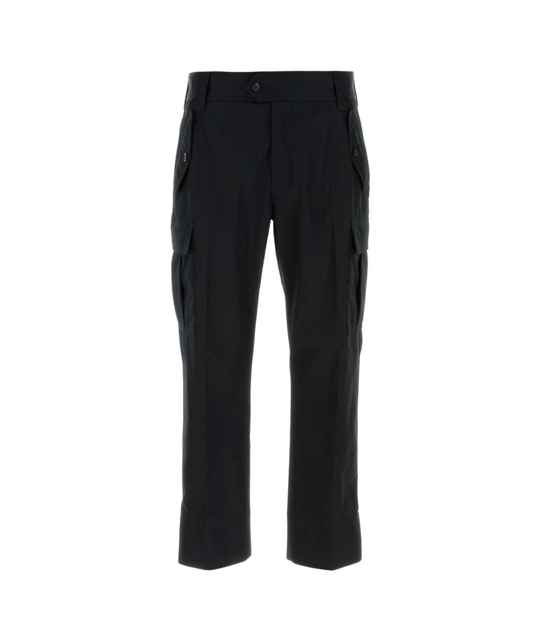 ALEXANDER MCQUEEN Черные хлопковые повседневные брюки, фото 1