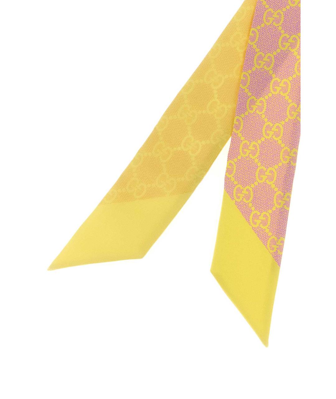 GUCCI Желтая шерстяная повязка на голову, фото 2