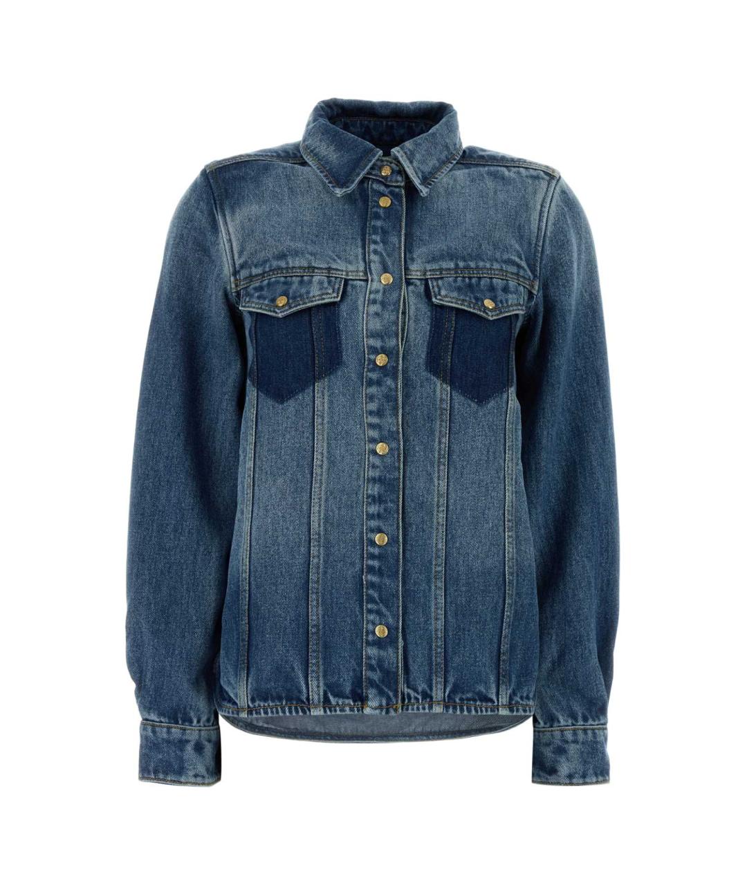 GANNI Голубая хлопковая рубашка, фото 1