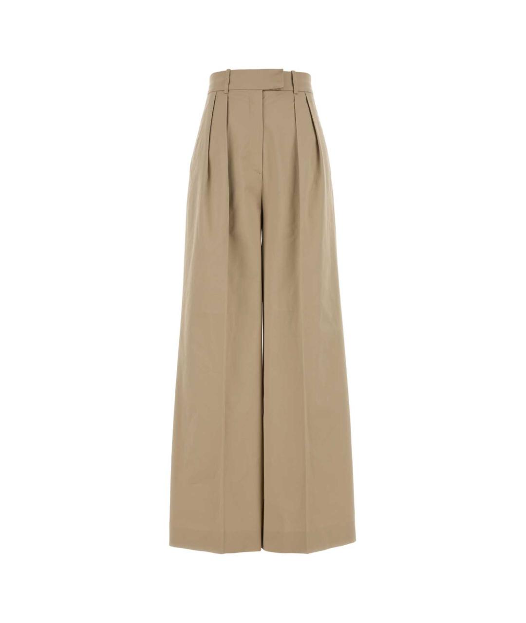 ANINE BING Бежевые хлопковые брюки широкие, фото 1