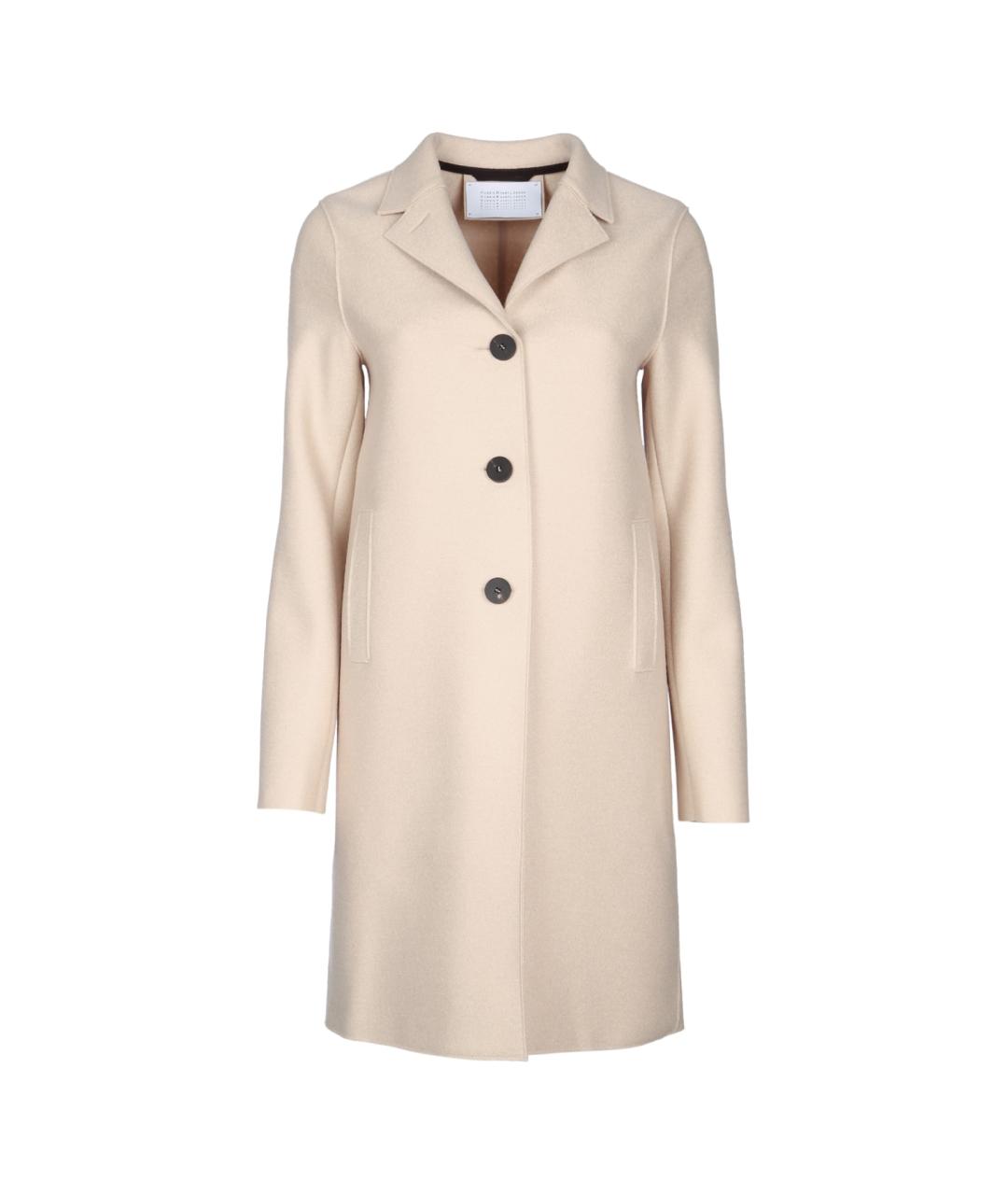 HARRIS WHARF LONDON Бежевое шерстяное пальто, фото 1