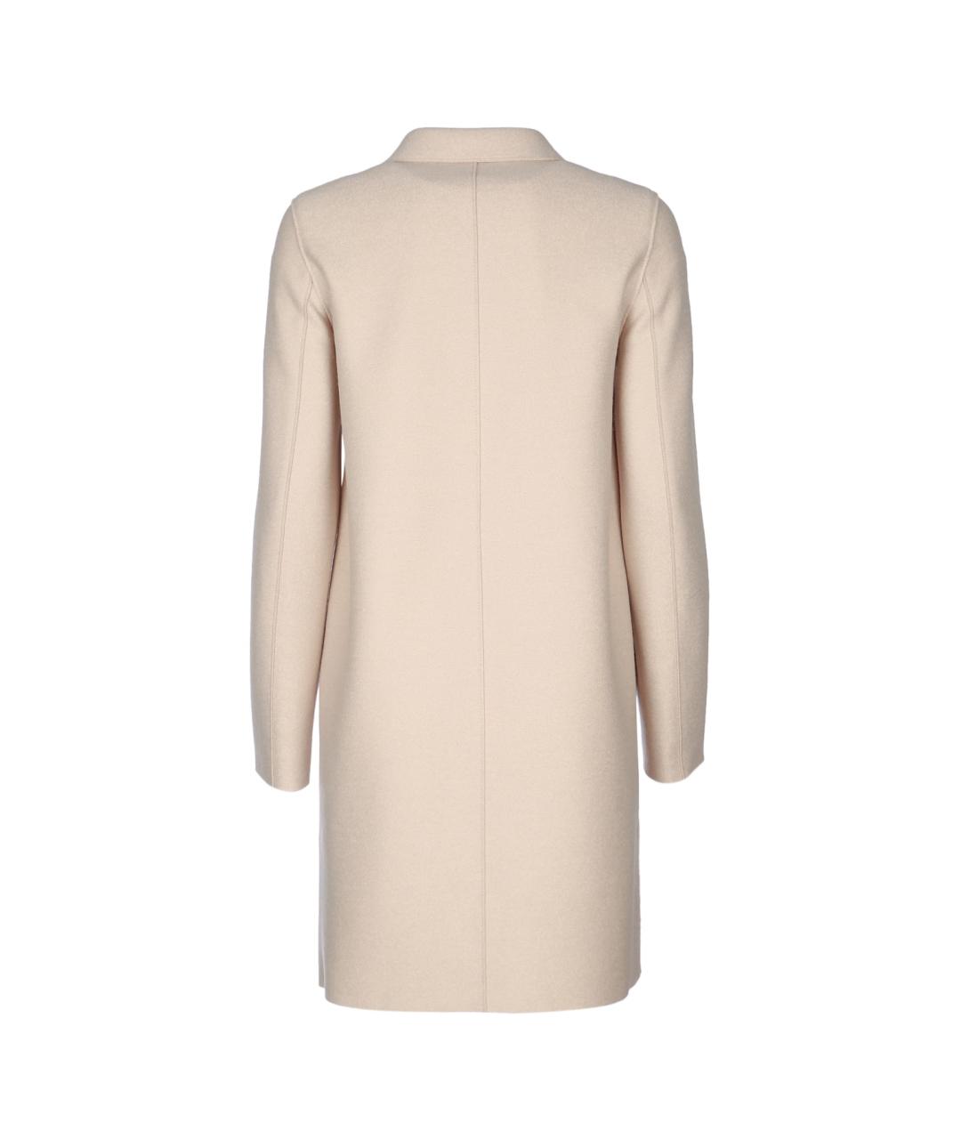 HARRIS WHARF LONDON Бежевое шерстяное пальто, фото 2