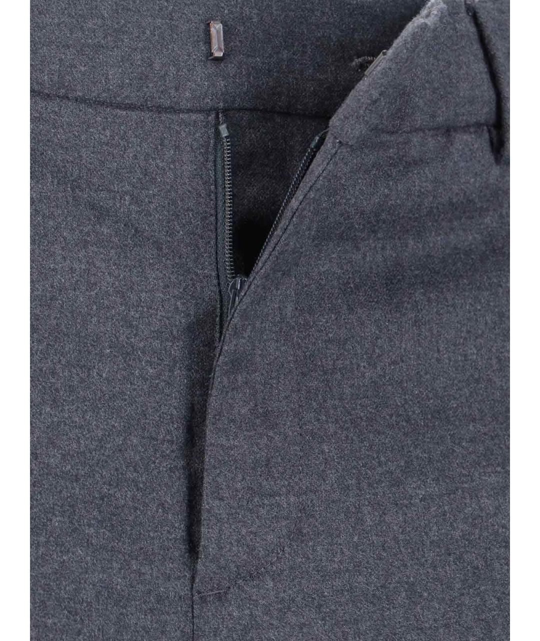 Cruna Серые шерстяные повседневные брюки, фото 5