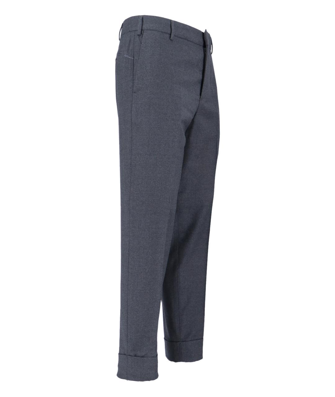 Cruna Серые шерстяные повседневные брюки, фото 3