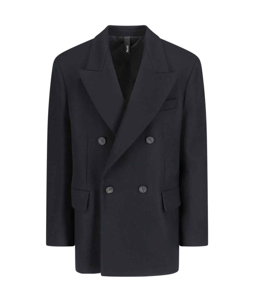 HEVO Черный шерстяной пиджак, фото 1