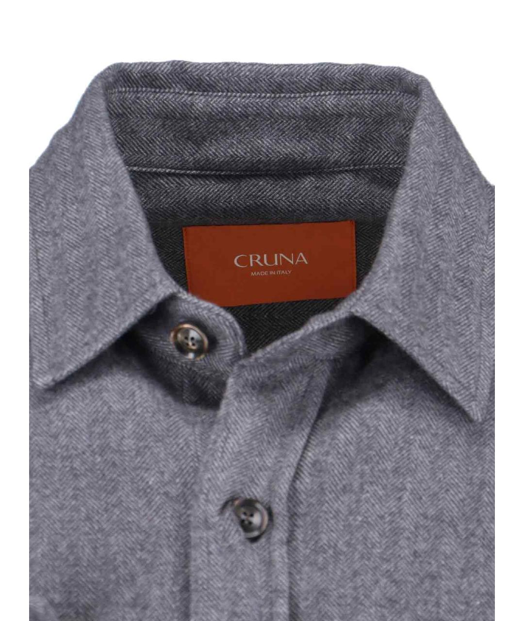 Cruna Серая хлопковая кэжуал рубашка, фото 5