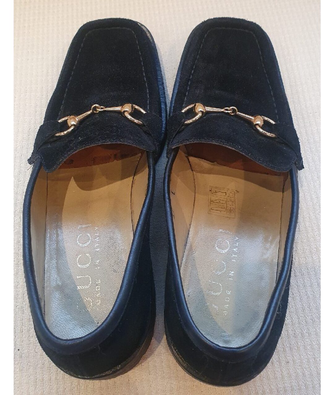 GUCCI Черные замшевые лоферы, фото 3