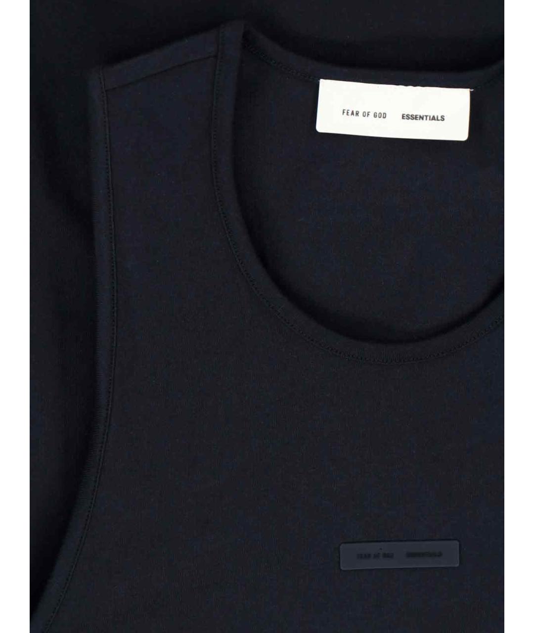 FEAR OF GOD ESSENTIALS Черная хлопковая майка, фото 3