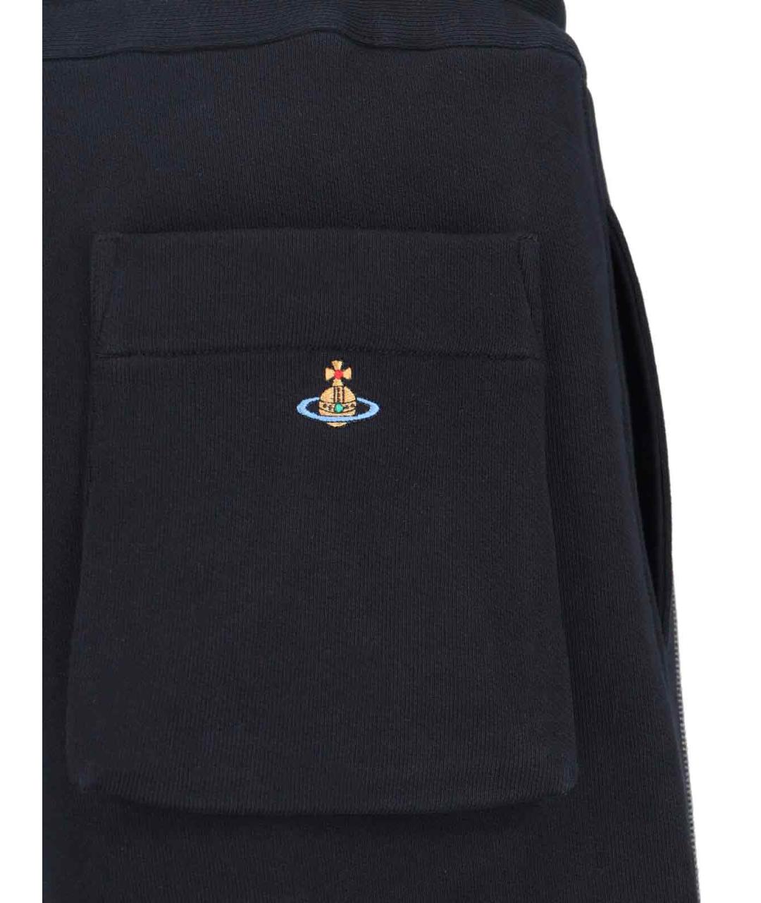 VIVIENNE WESTWOOD Черные хлопковые повседневные брюки, фото 4