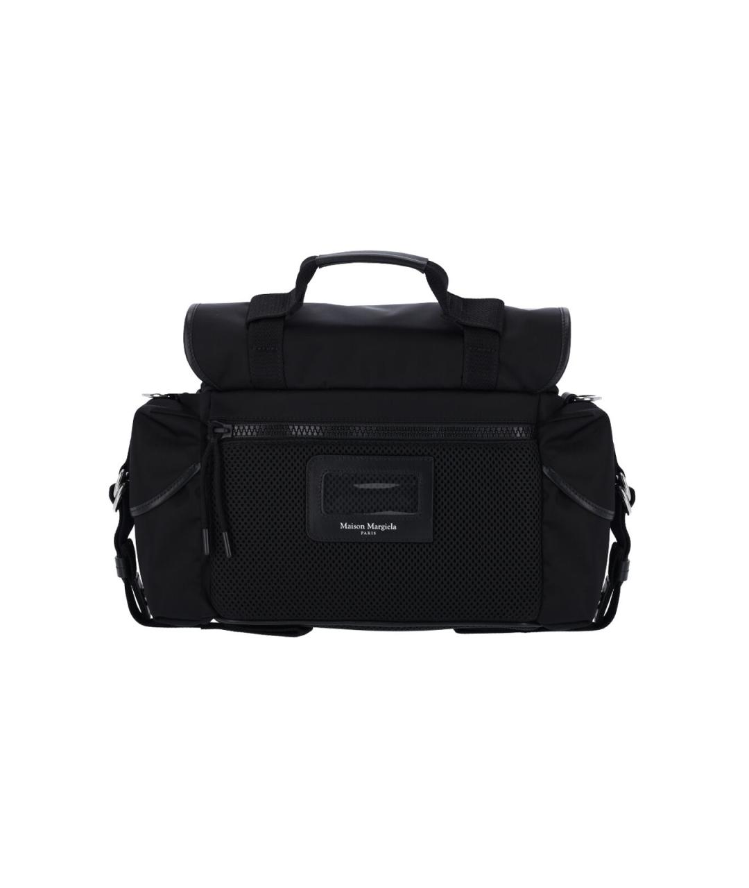MAISON MARGIELA Черная синтетическая сумка тоут, фото 3