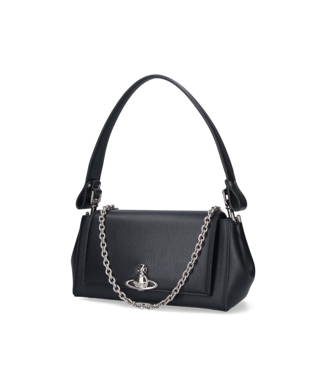 VIVIENNE WESTWOOD Черная сумка через плечо из искусственной кожи, фото 2