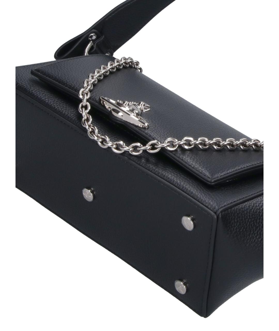 VIVIENNE WESTWOOD Черная сумка через плечо из искусственной кожи, фото 4