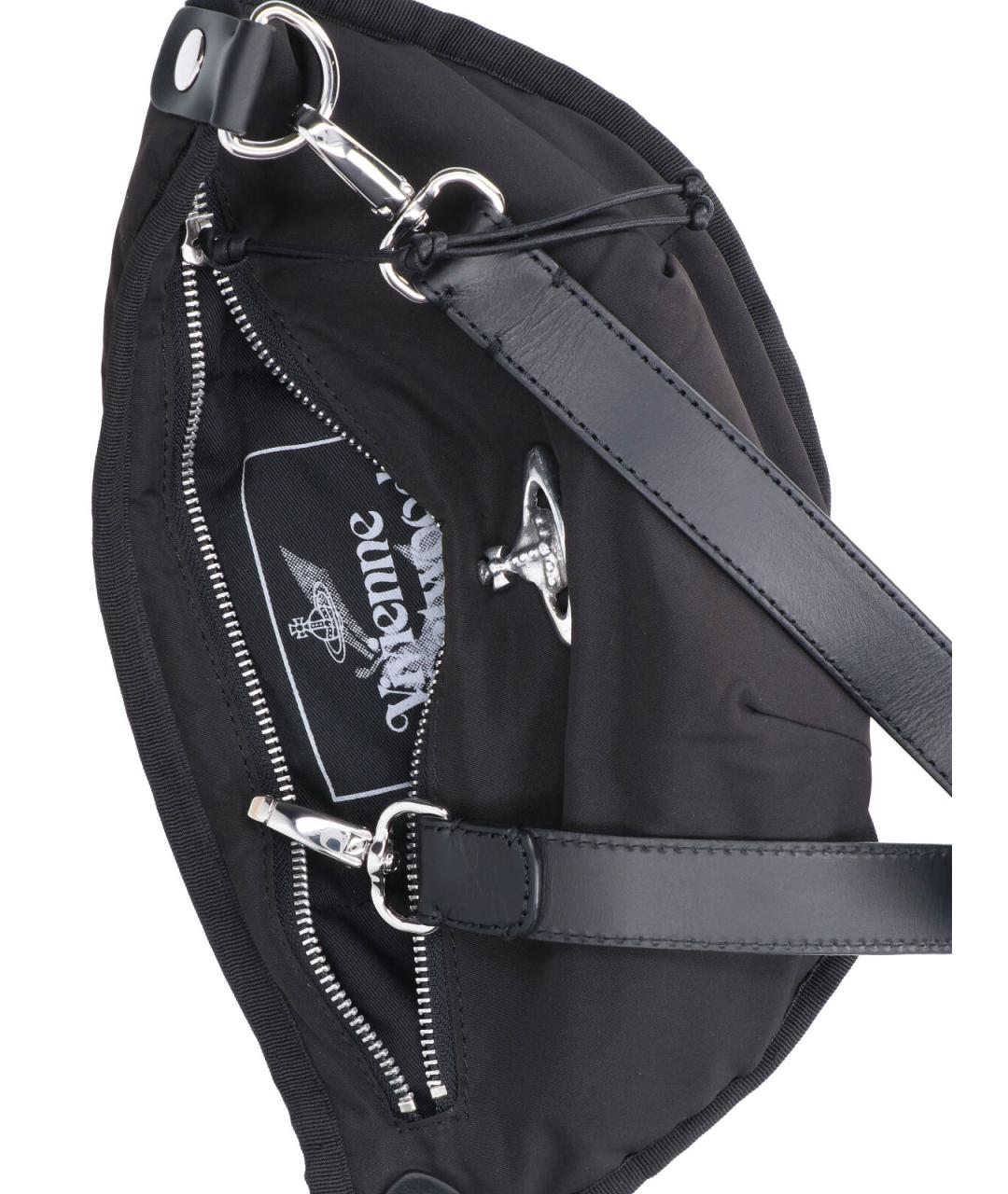 VIVIENNE WESTWOOD Черная синтетическая поясная сумка, фото 4