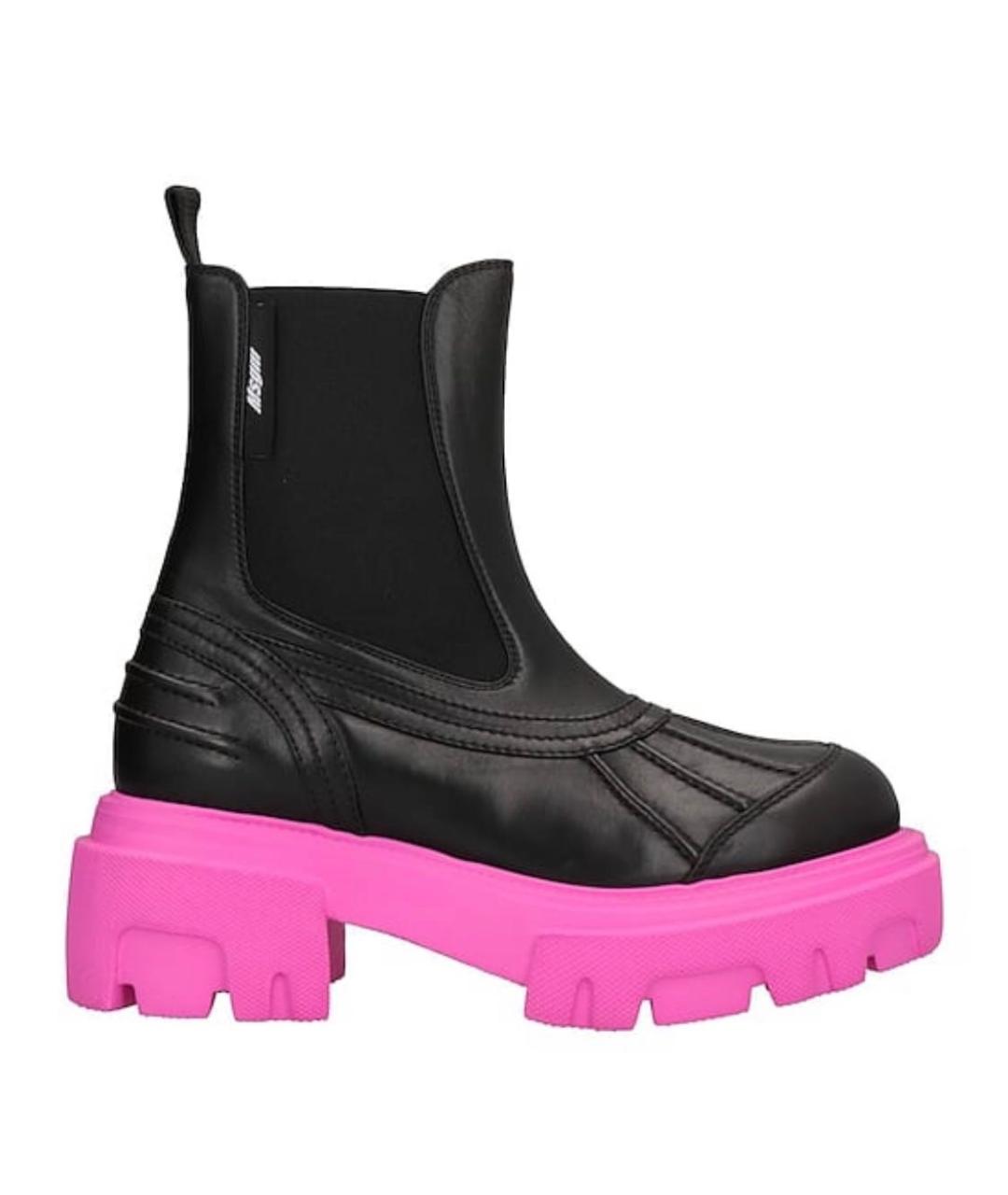 MSGM Черные кожаные ботинки, фото 5