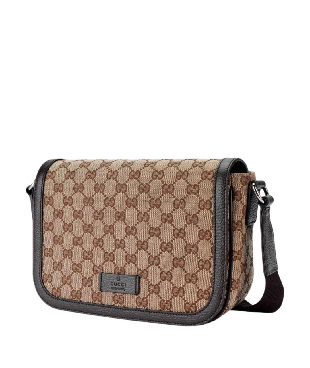 GUCCI Бежевая тканевая сумка на плечо, фото 1