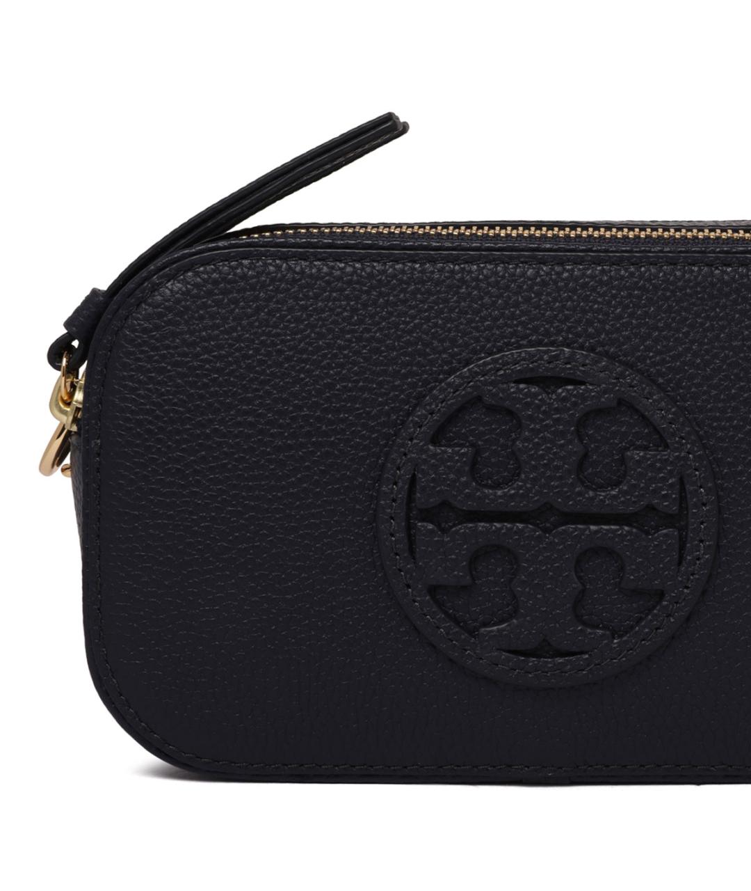 TORY BURCH Темно-синяя кожаная сумка через плечо, фото 4