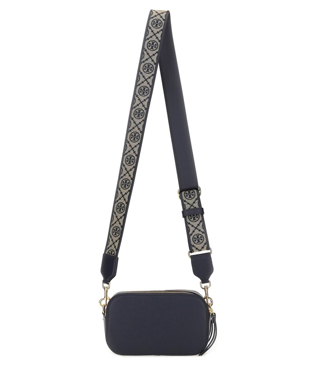 TORY BURCH Темно-синяя кожаная сумка через плечо, фото 2