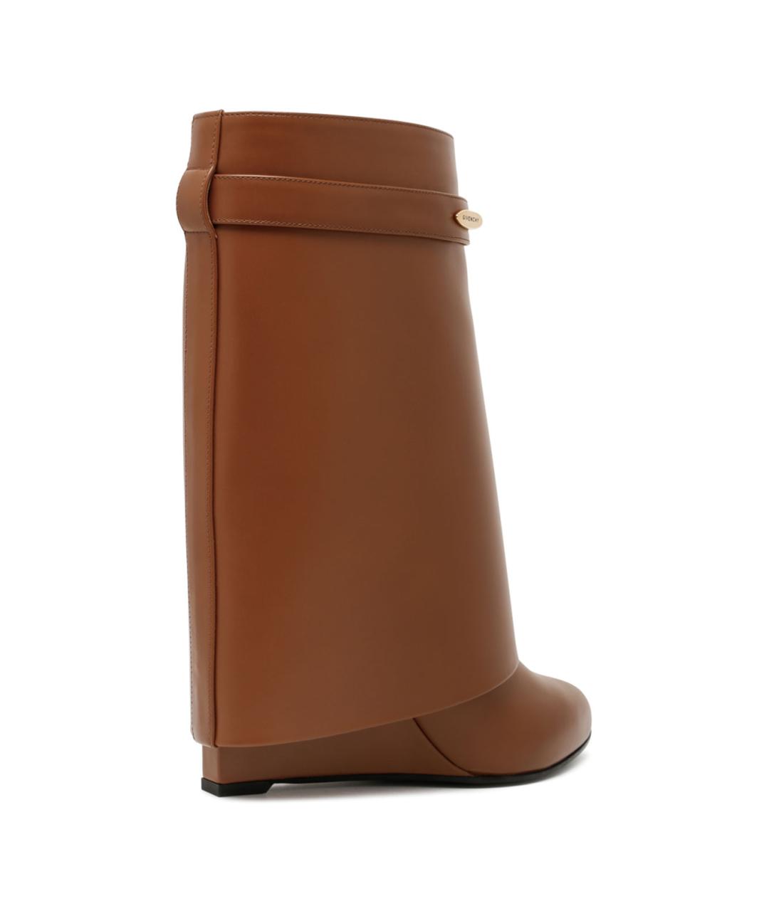 GIVENCHY Коричневые кожаные сапоги, фото 3