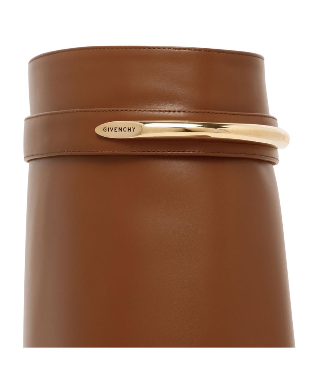 GIVENCHY Коричневые кожаные сапоги, фото 4