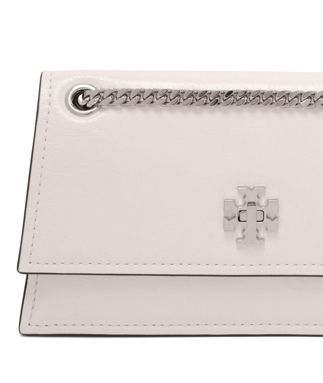 TORY BURCH Белая кожаная сумка через плечо, фото 4