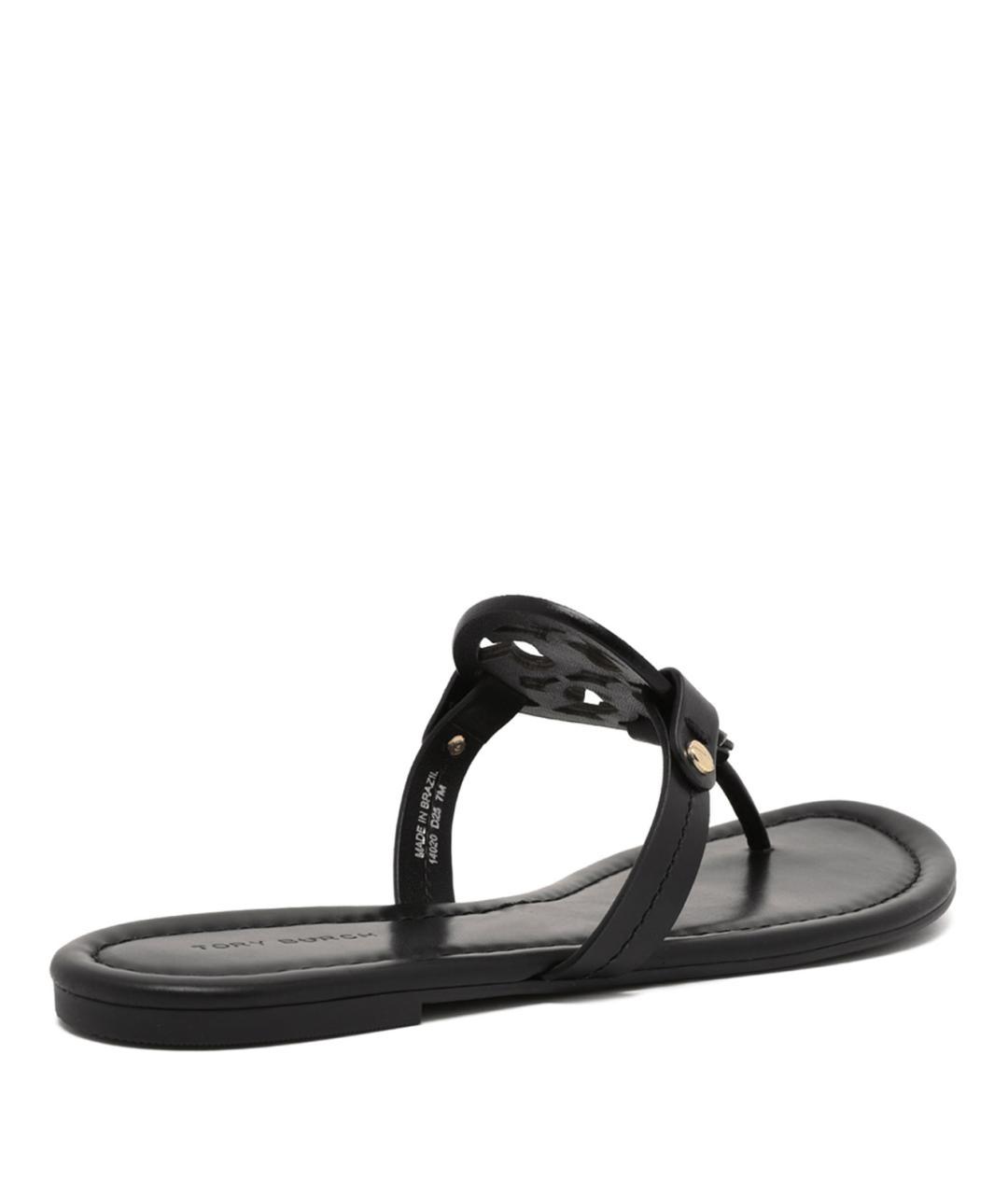 TORY BURCH Черные кожаные сандалии, фото 3