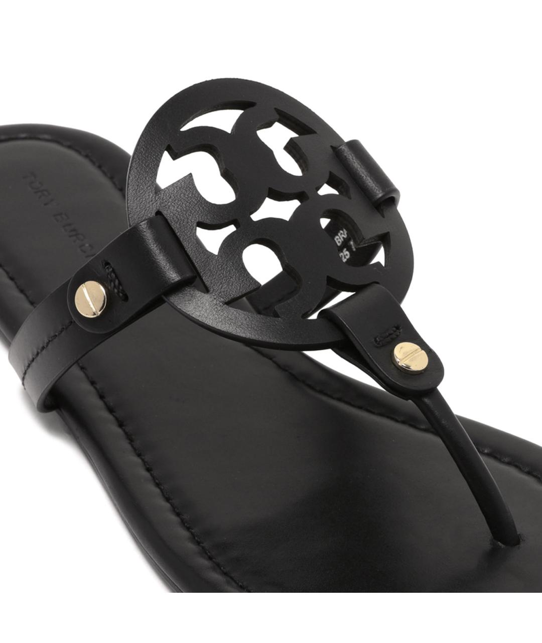 TORY BURCH Черные кожаные сандалии, фото 4