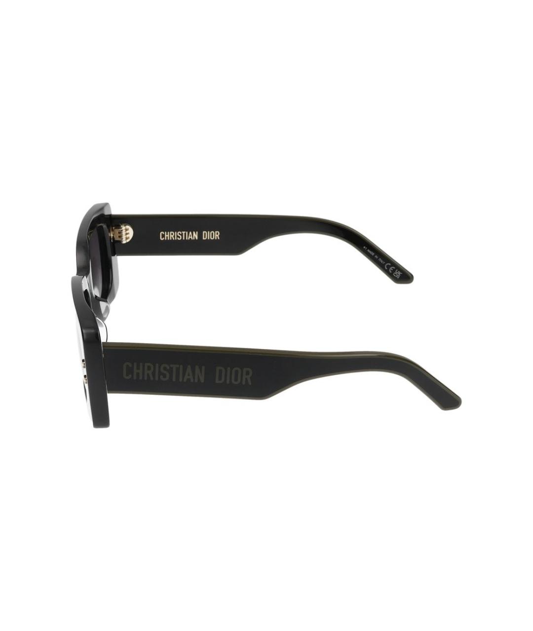 CHRISTIAN DIOR Черные пластиковые солнцезащитные очки, фото 3