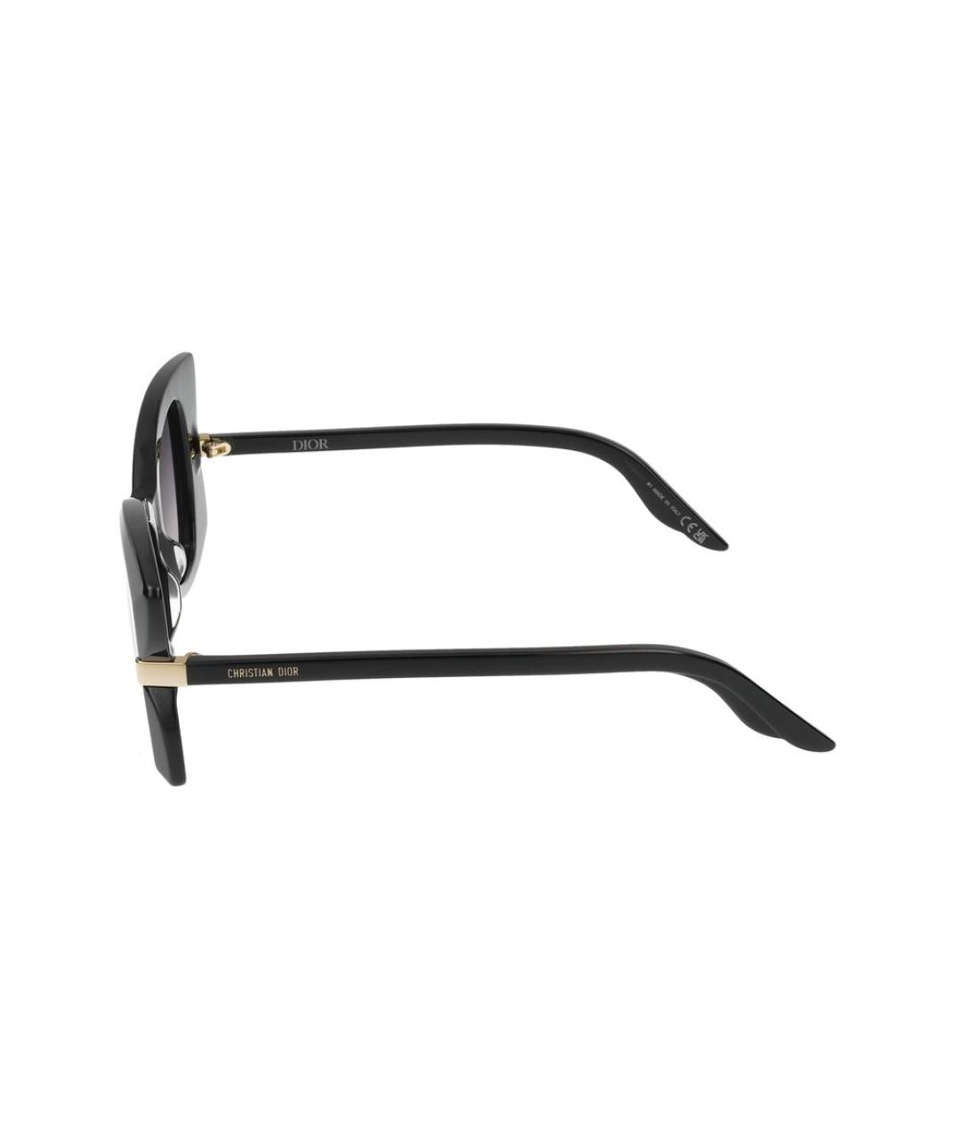CHRISTIAN DIOR Черные металлические солнцезащитные очки, фото 3