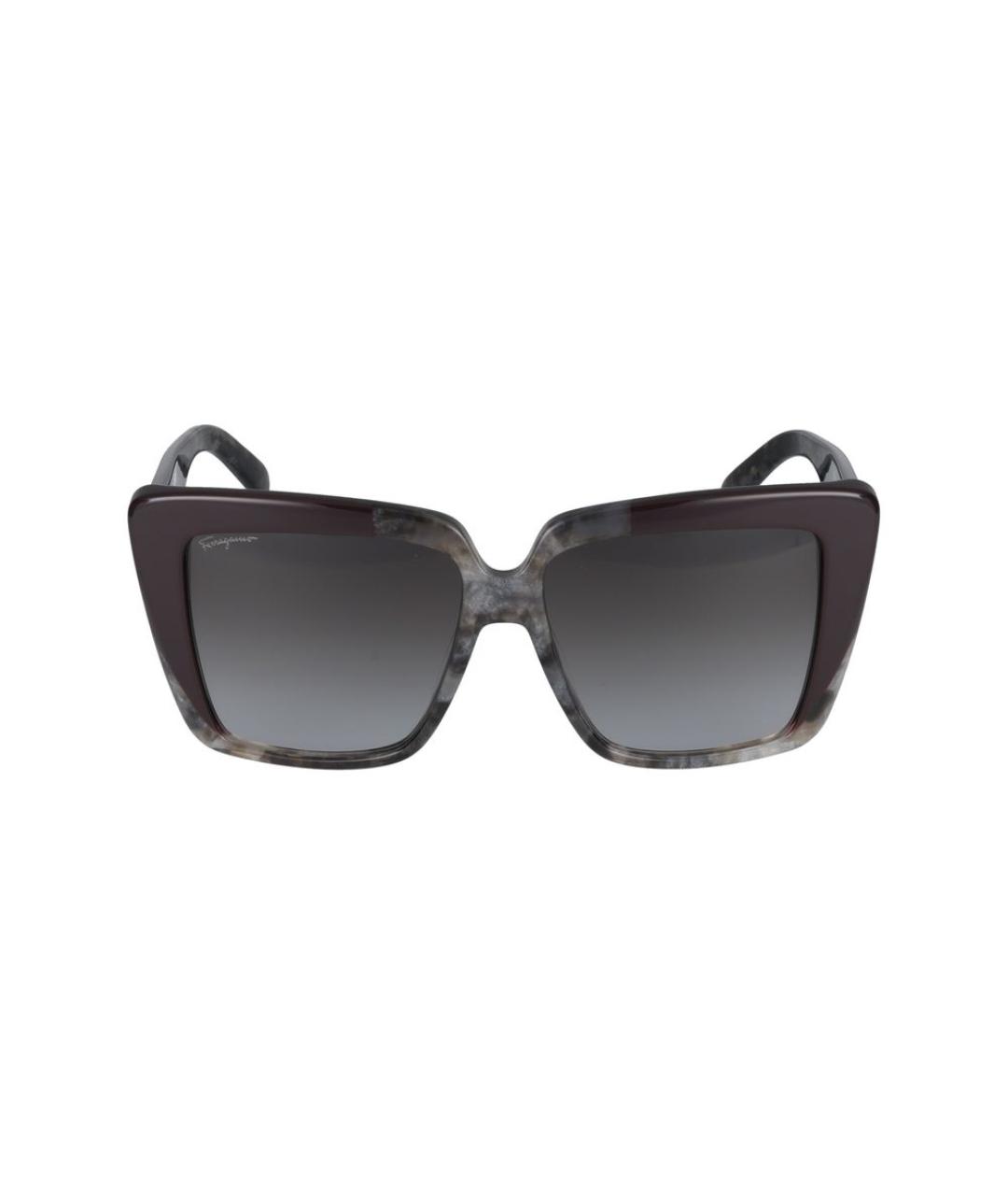 FERRAGAMO Серые пластиковые солнцезащитные очки, фото 2