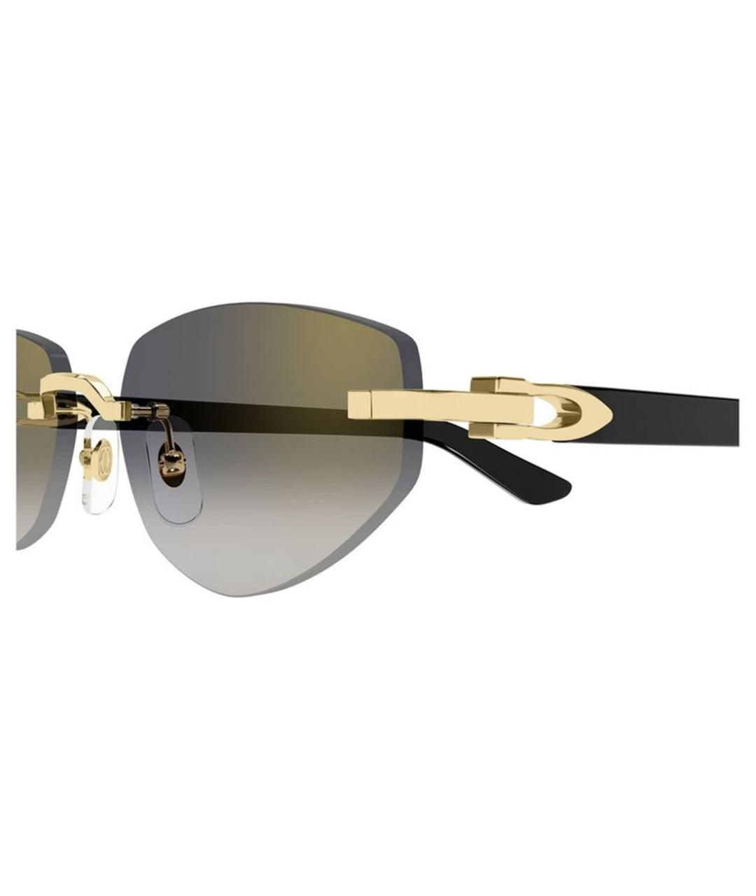 CARTIER Золотые металлические солнцезащитные очки, фото 3