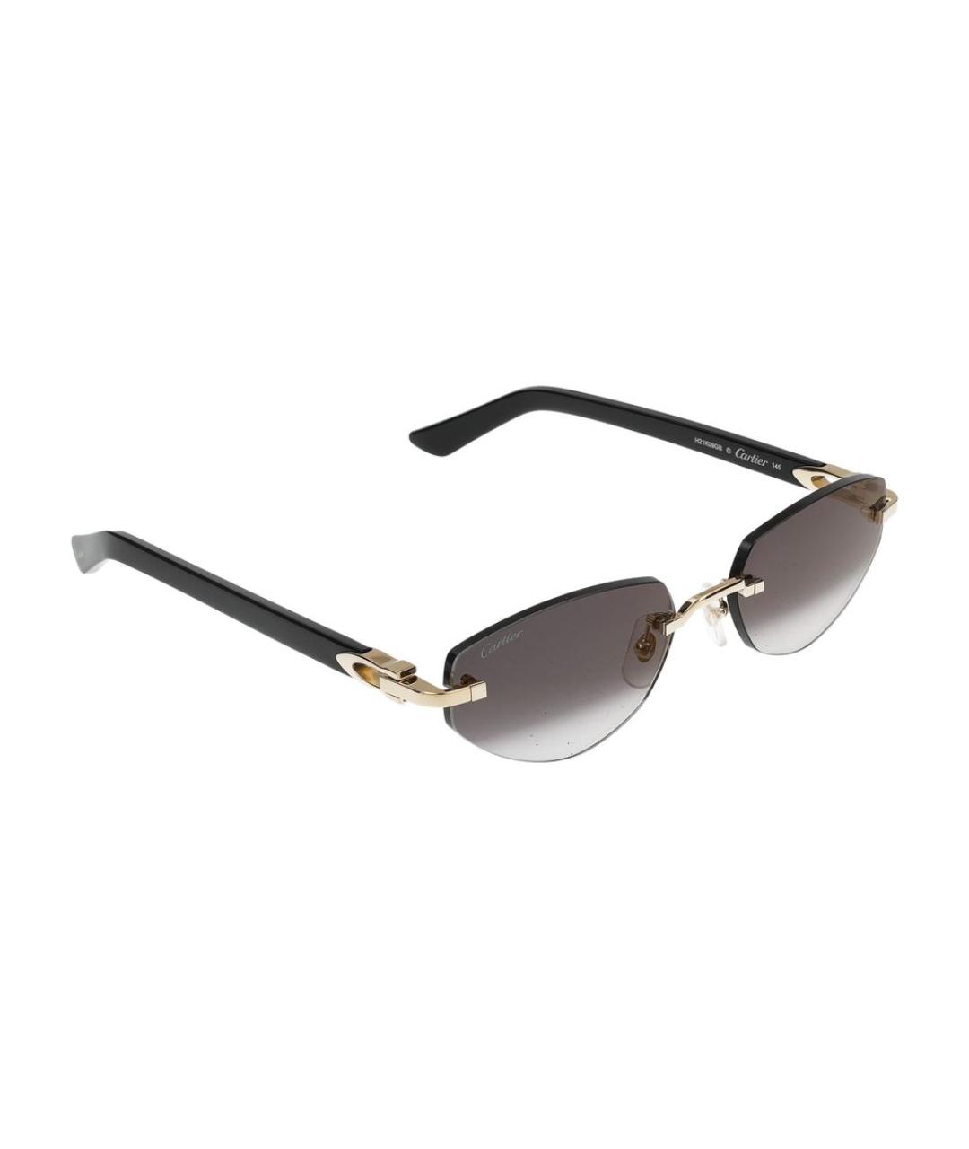 CARTIER Золотые металлические солнцезащитные очки, фото 4
