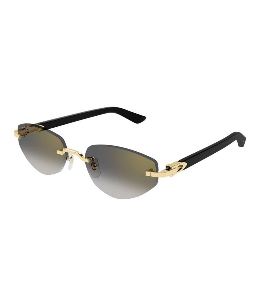 CARTIER Золотые металлические солнцезащитные очки, фото 1