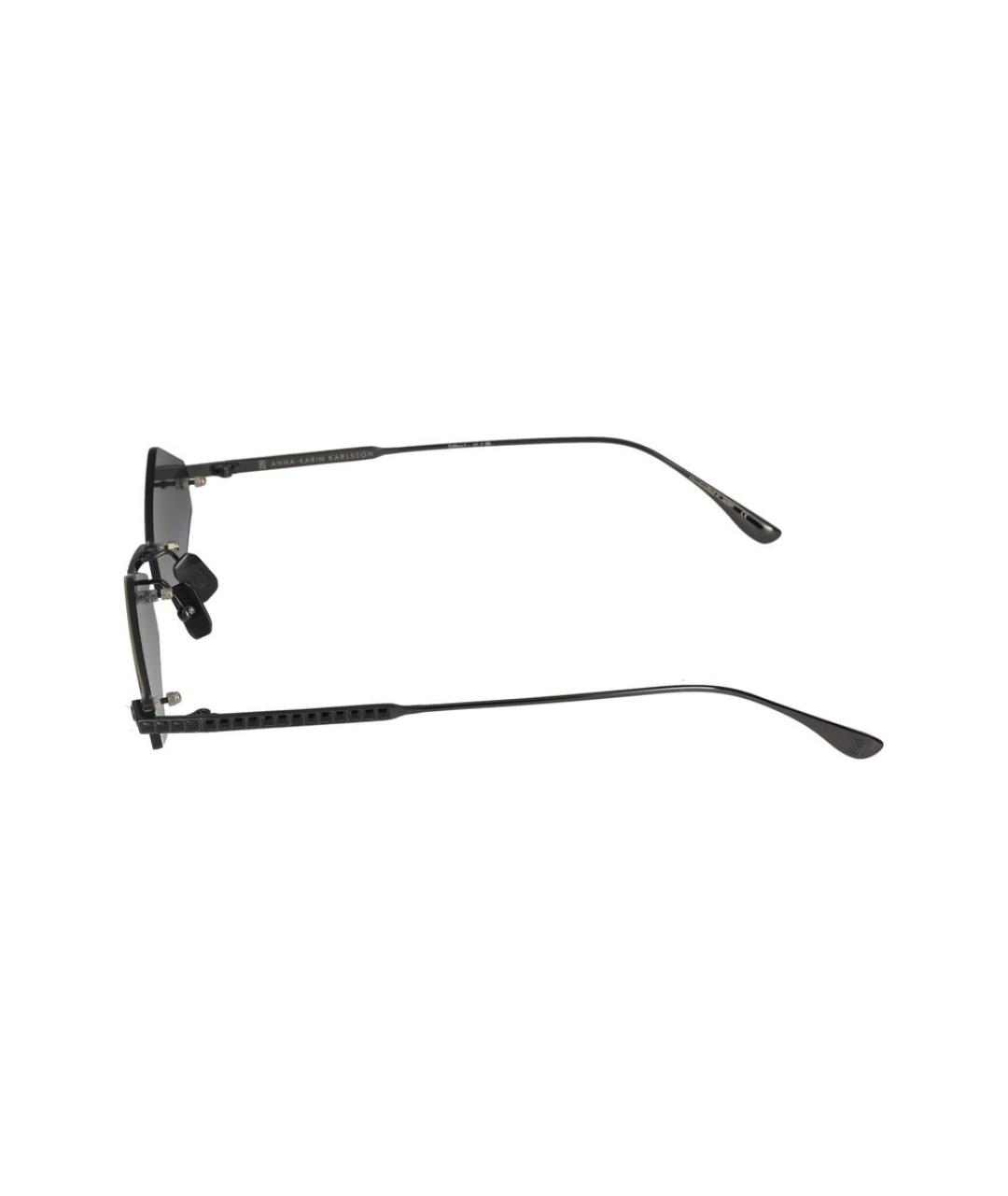 ANNA KARIN KARLSSON Черные металлические солнцезащитные очки, фото 3