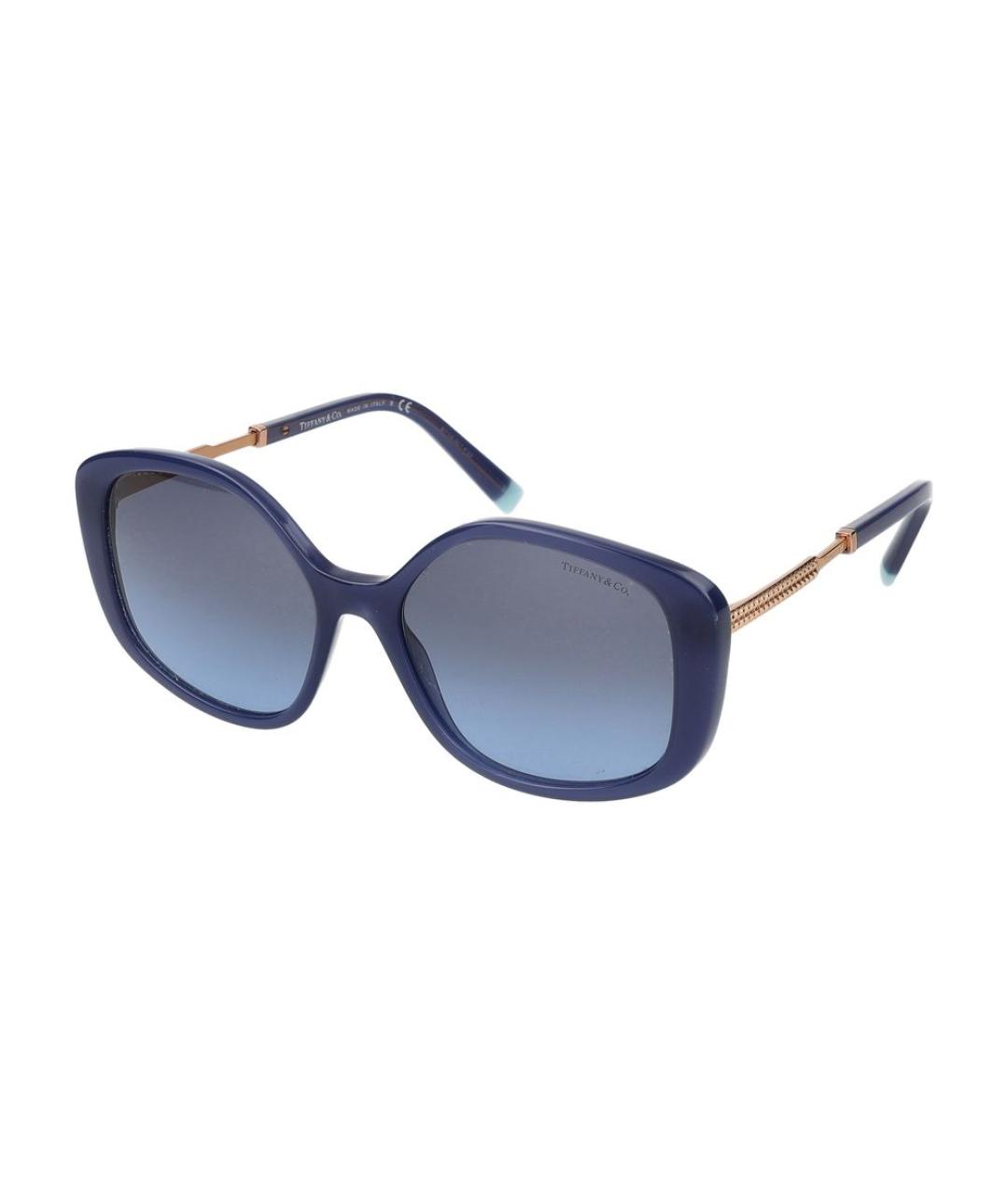 TIFFANY&CO Синие металлические солнцезащитные очки, фото 1