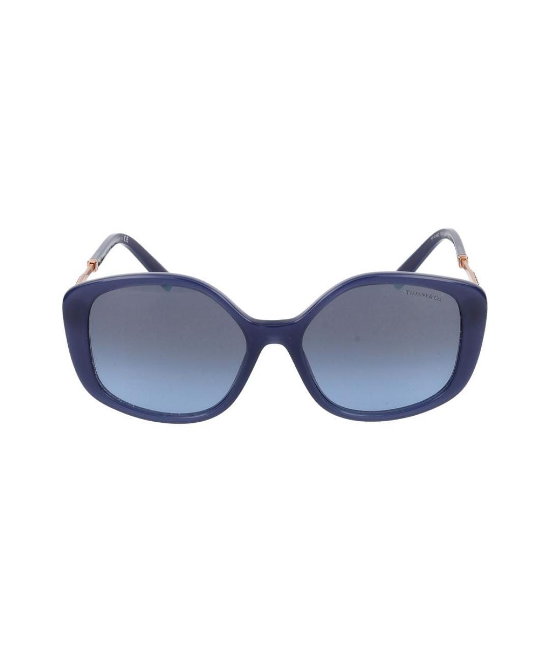 TIFFANY&CO Синие металлические солнцезащитные очки, фото 2