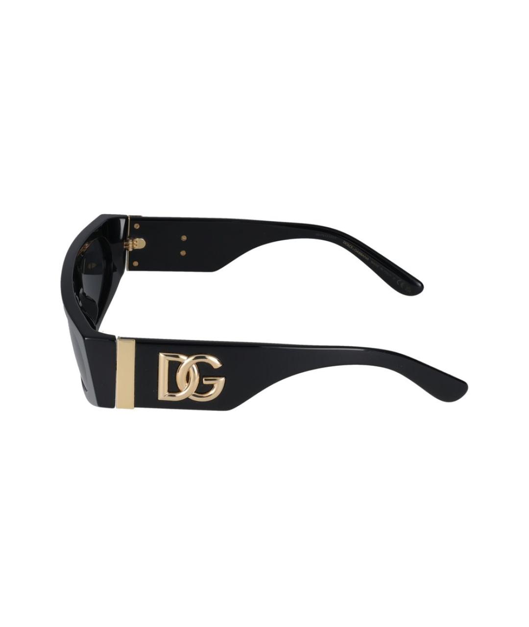 DOLCE&GABBANA Черные пластиковые солнцезащитные очки, фото 3