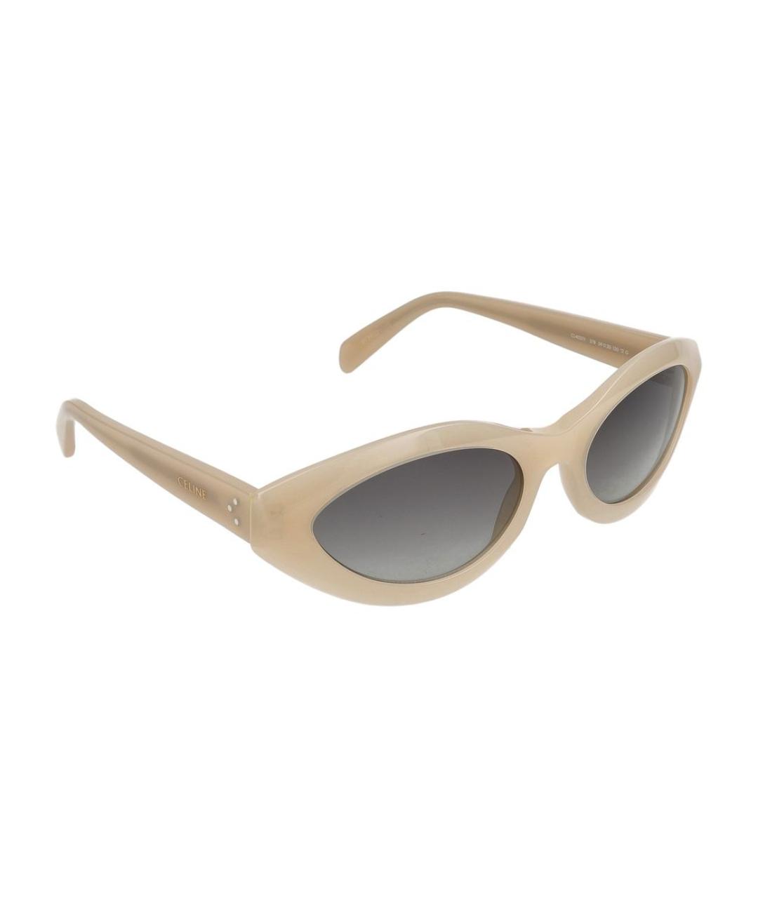 CELINE Бежевые солнцезащитные очки, фото 4
