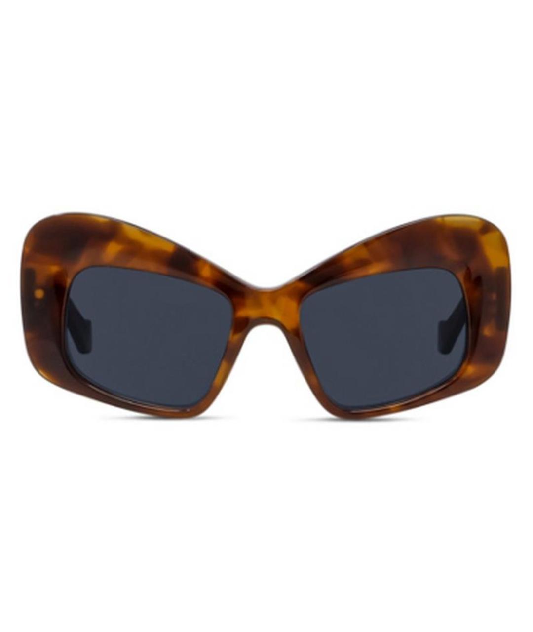 LOEWE Коричневые пластиковые солнцезащитные очки, фото 2