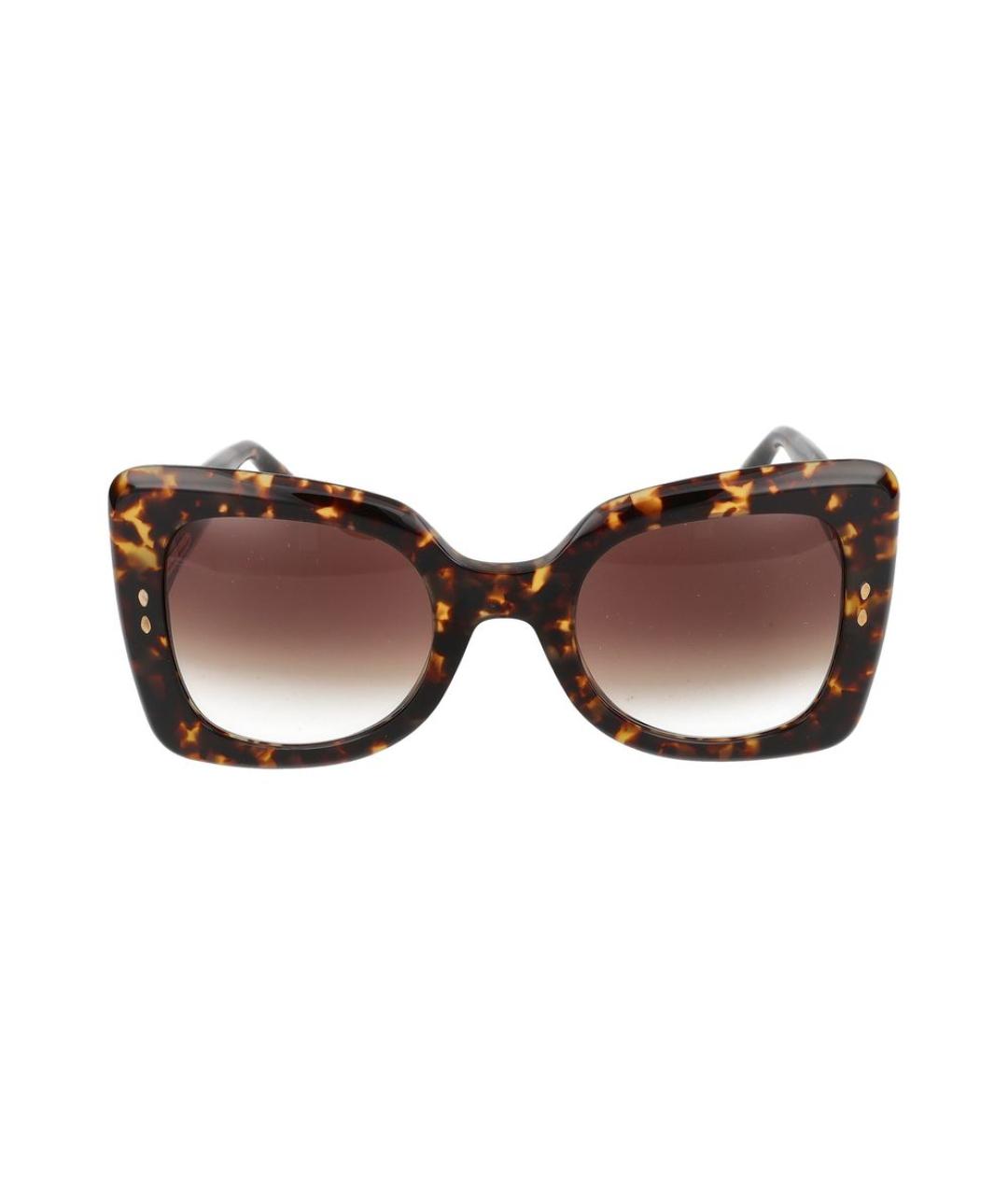 ISABEL MARANT Коричневые пластиковые солнцезащитные очки, фото 2