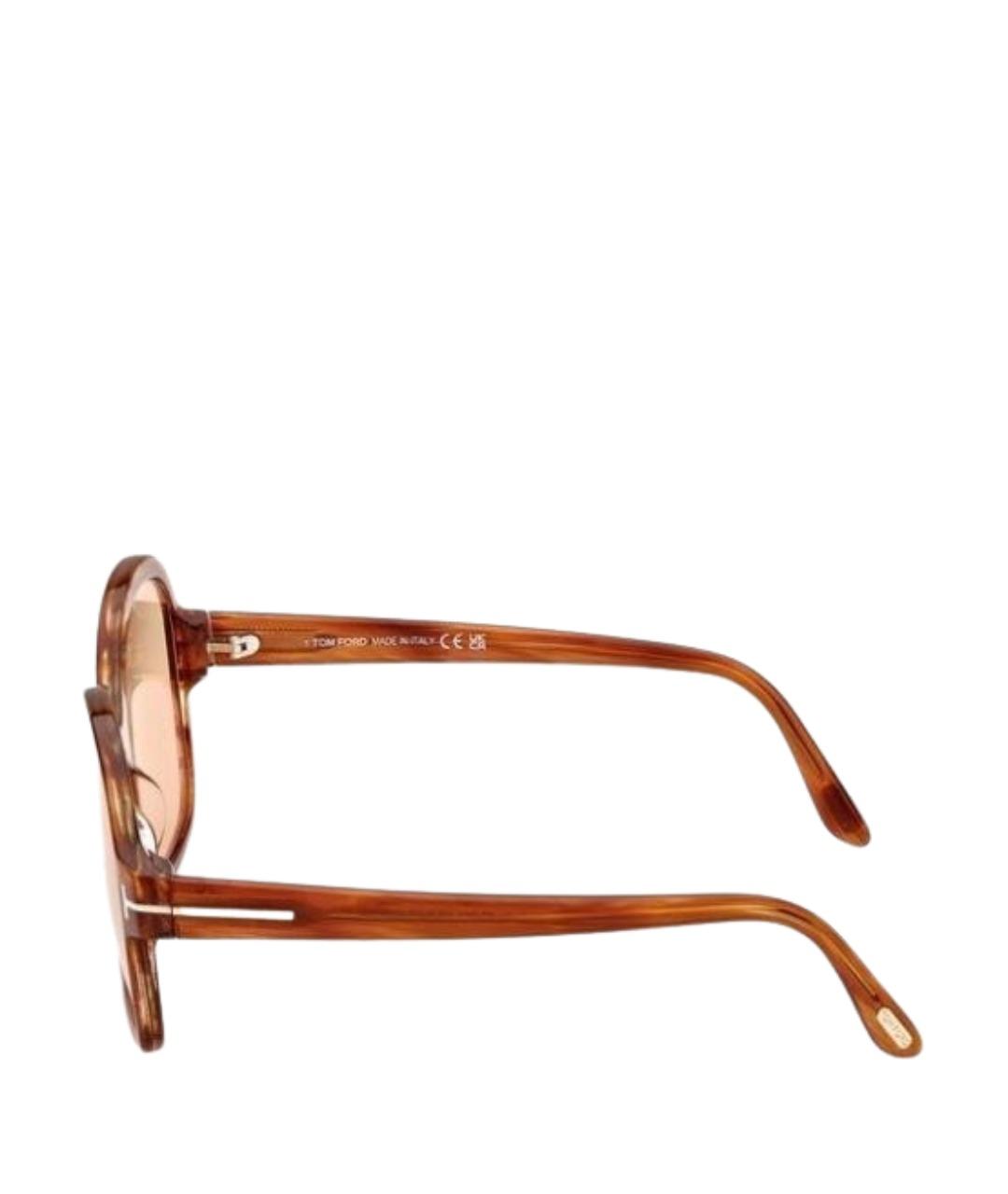 TOM FORD Коричневые пластиковые солнцезащитные очки, фото 2