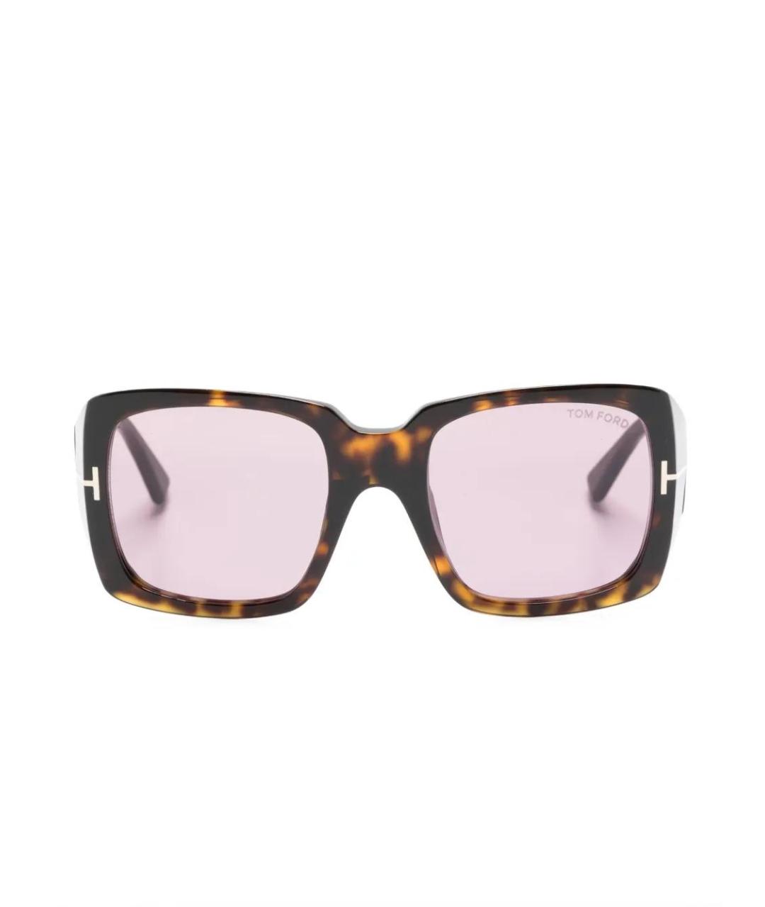 TOM FORD Коричневые пластиковые солнцезащитные очки, фото 2