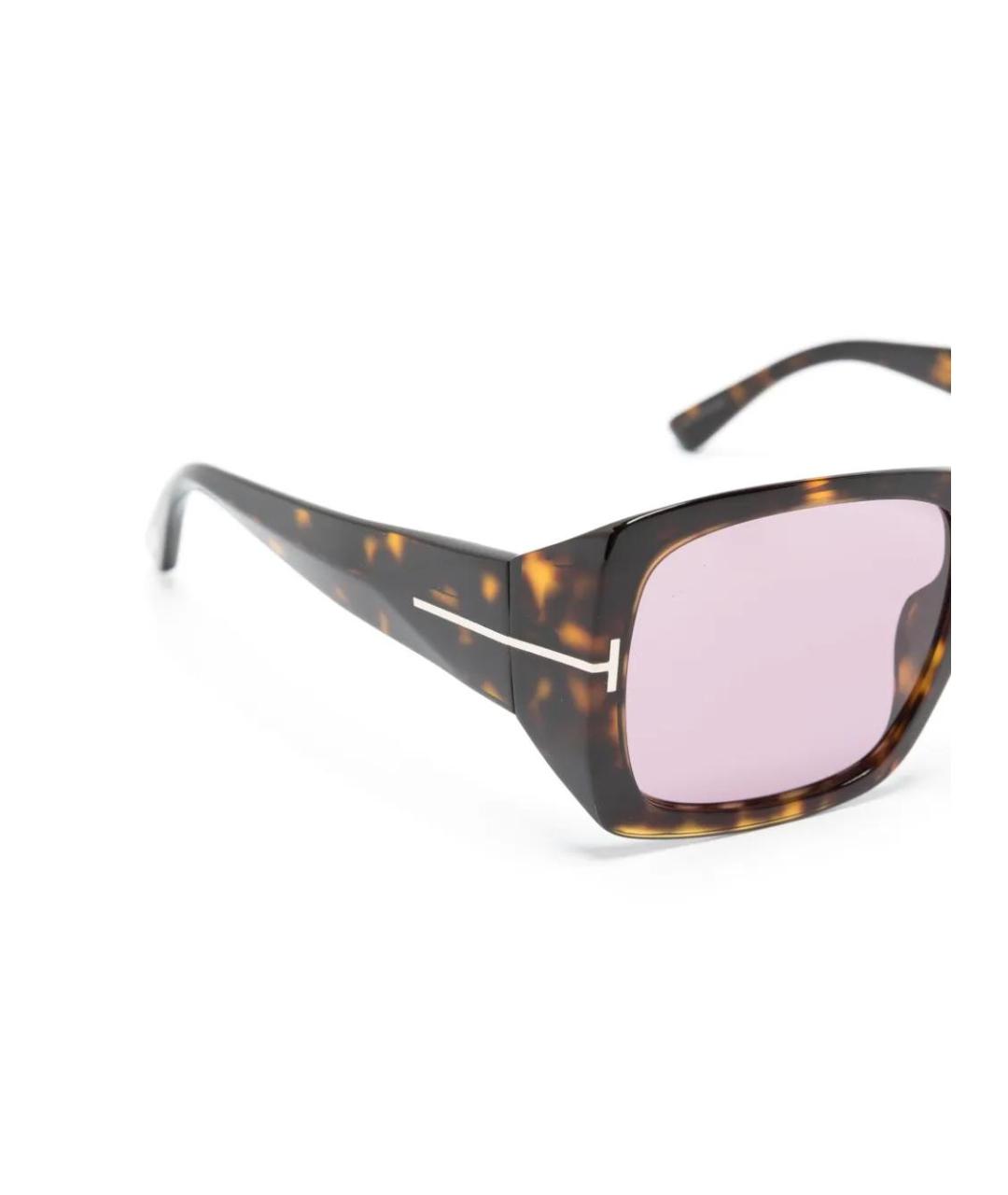 TOM FORD Коричневые пластиковые солнцезащитные очки, фото 3