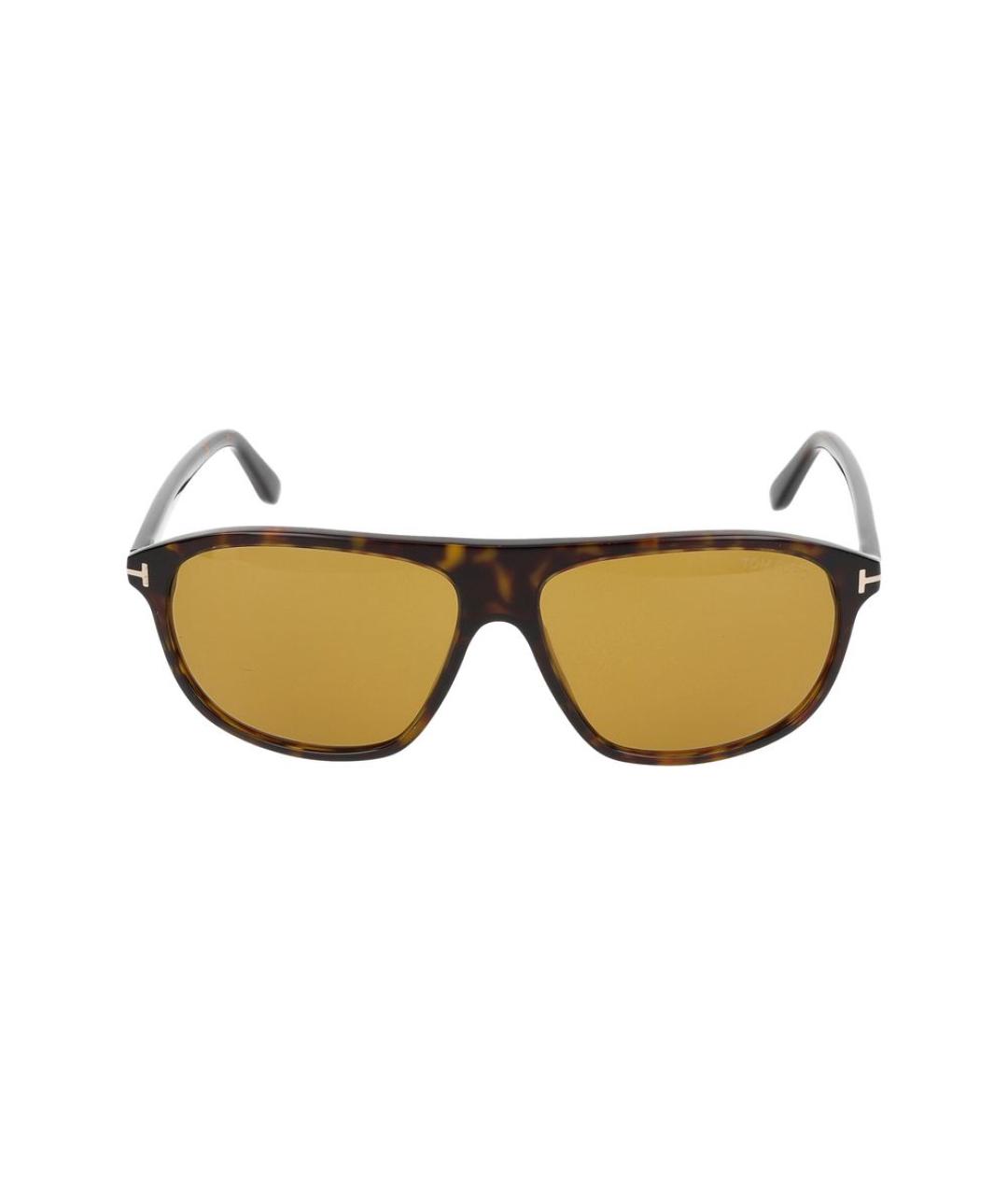 TOM FORD Коричневые пластиковые солнцезащитные очки, фото 2