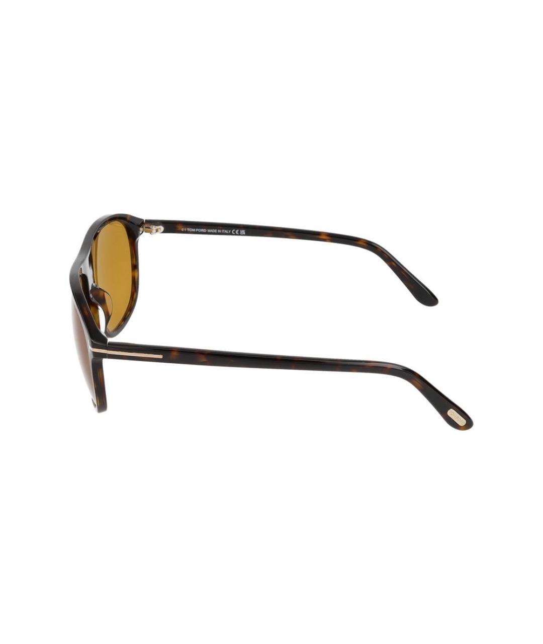 TOM FORD Коричневые пластиковые солнцезащитные очки, фото 3