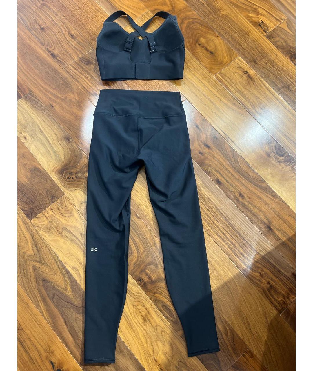 ALO YOGA Черный полиэстеровый спортивные костюмы, фото 2