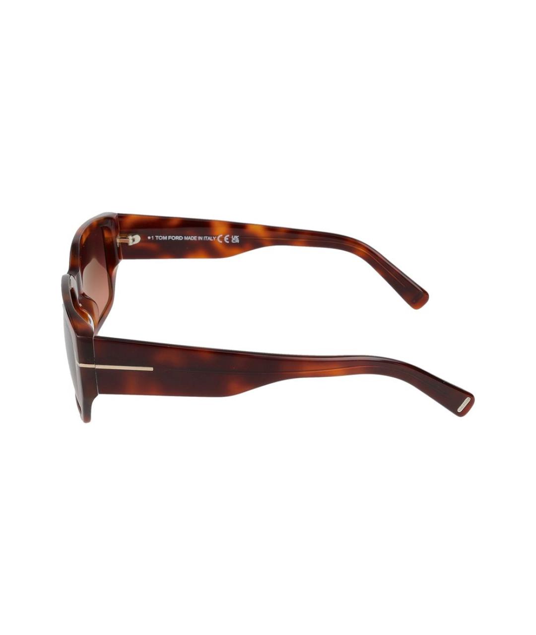 TOM FORD Коричневые пластиковые солнцезащитные очки, фото 3