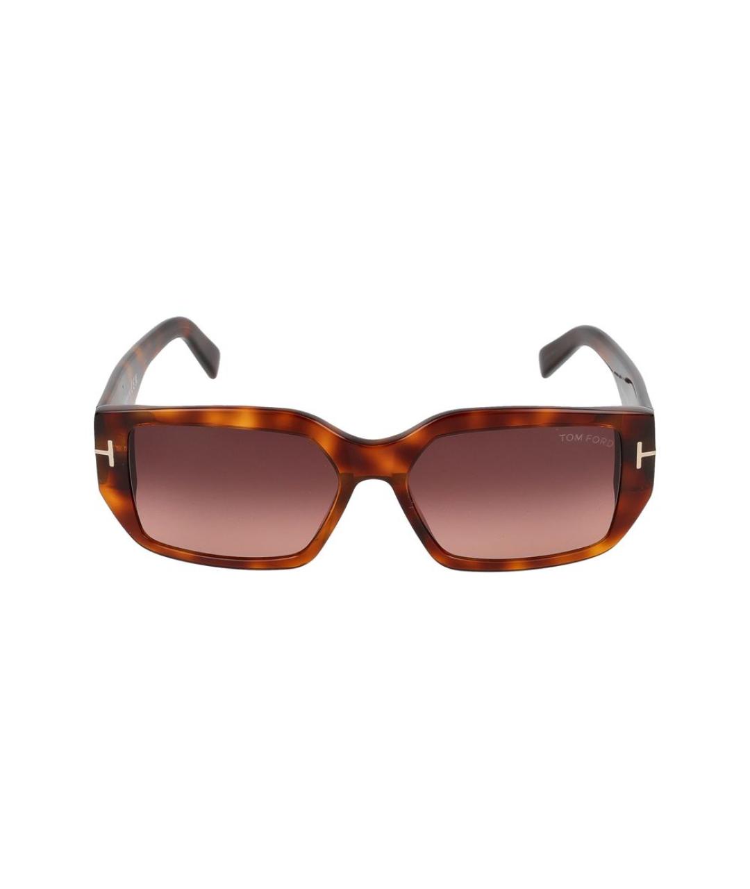 TOM FORD Коричневые пластиковые солнцезащитные очки, фото 2