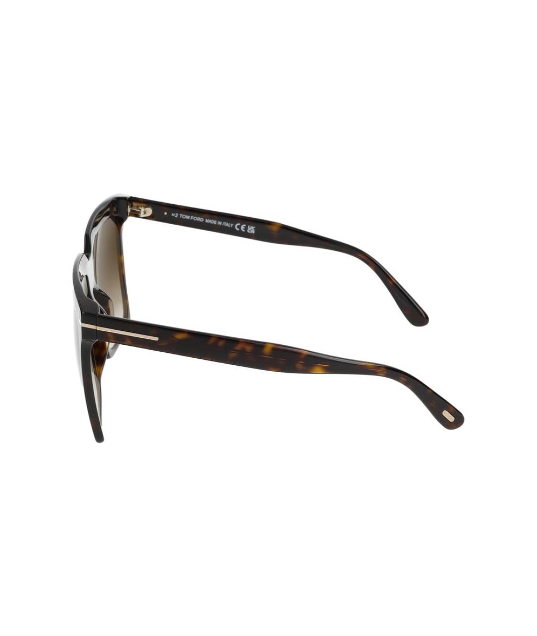 TOM FORD Коричневые пластиковые солнцезащитные очки, фото 5