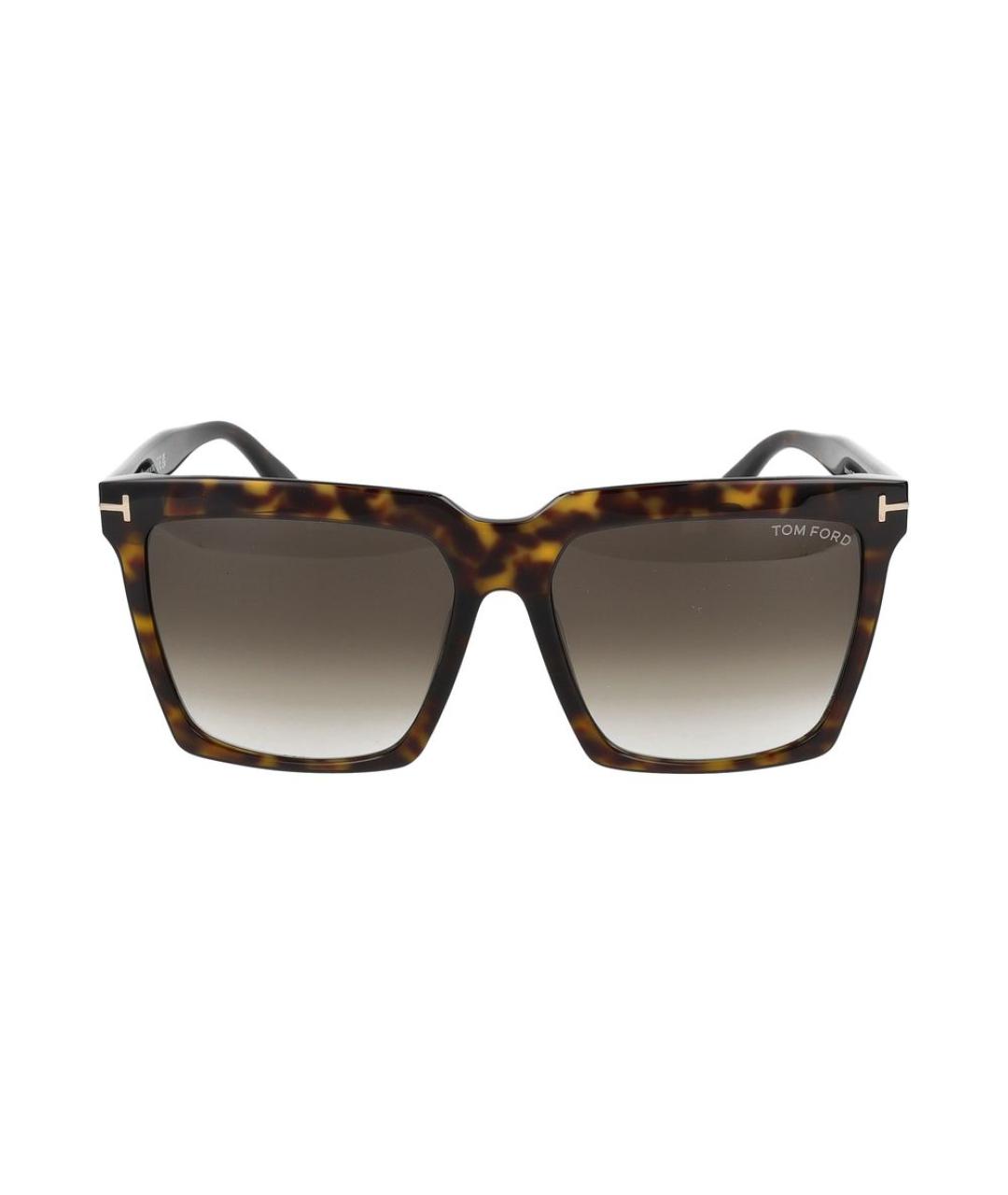 TOM FORD Коричневые пластиковые солнцезащитные очки, фото 3