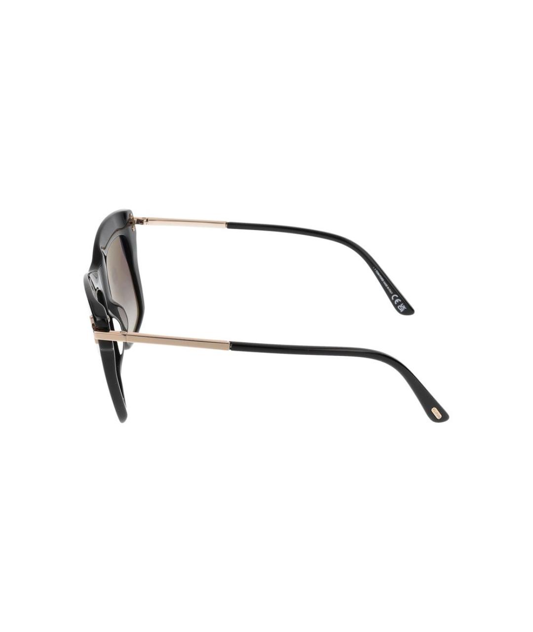 TOM FORD Черные металлические солнцезащитные очки, фото 3